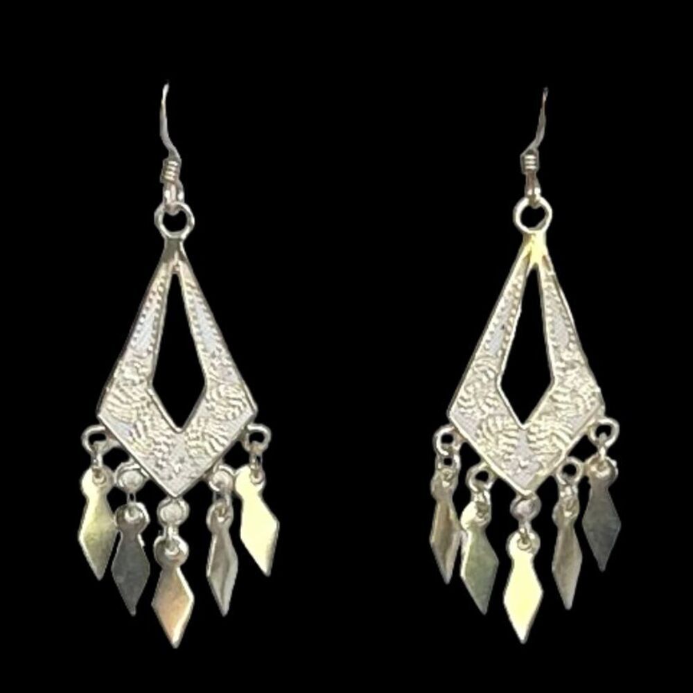 Beautiful 1 3/4” Sterling 925 Silver Dangles